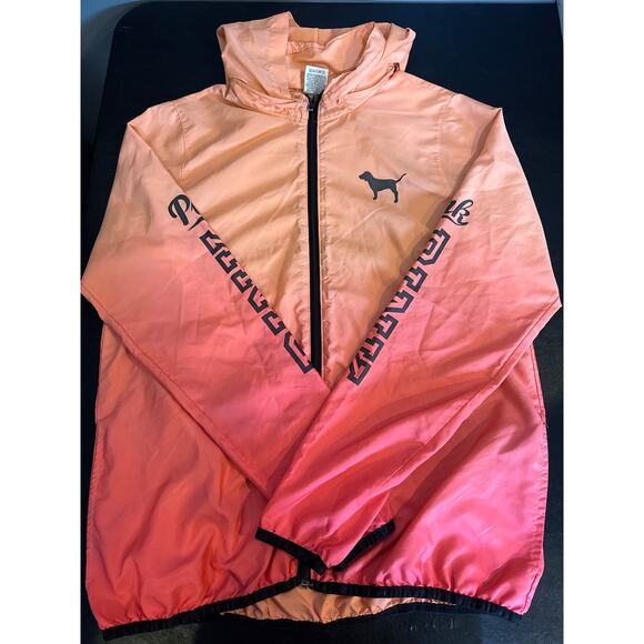 Victorias Secret PINK Ombre Anorak Windbreaker Jacket Womens XS/S Full Zip Light - Picture 1 of 4